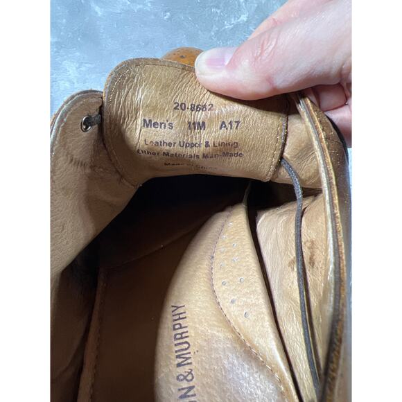 Johnston & Murphy Shoes Mens Size 11 Brown Leather Cap Toe Dress Oxford 20-8682 main image 2